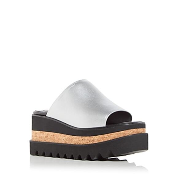 Stella McCartney Women\'s Sneak Elyse Platform Wedge Slide Sandals - Size 40
